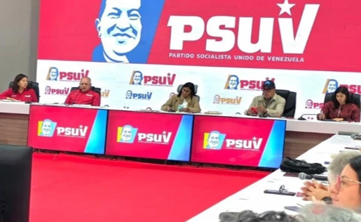 Delcy Rodríguez lidera reunión nacional del PSUV y la JPSUV